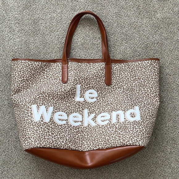 NWT Anthropologie Le Weekend Vacation Tote Bag - Picture 3 of 8